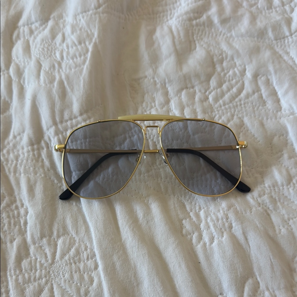 Gold Aviator Sunglasses